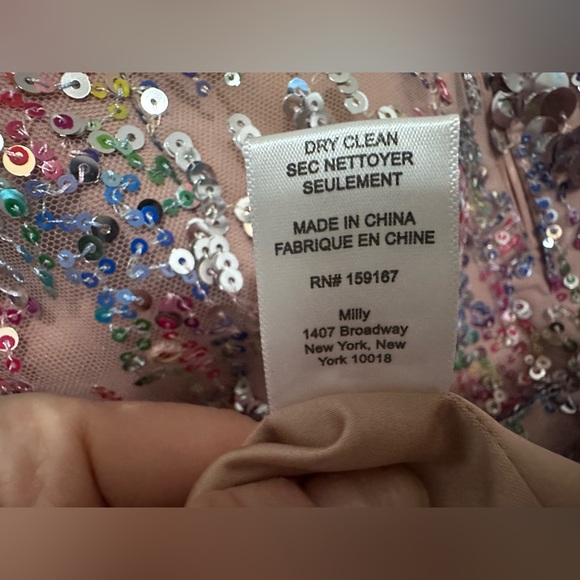 Milly LIKE NEW Kristina Confetti rainbow sequin blingy scallop hem mini skirt -6 - Picture 15 of 16